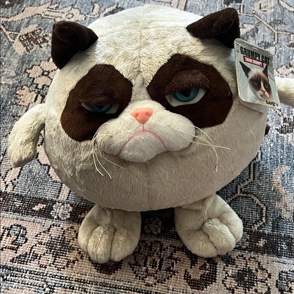 Gund | Toys | Gund Grumpy Cat Round Plush In Cream And Brown | Poshmark